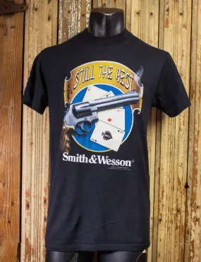 Vintage Smith & Wesson Still The Best Graphic T Shirt 90s Black Medium