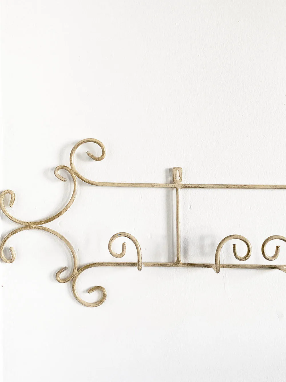 White Powder Coated Metal Coat Rack