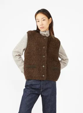 Wool & Mohair Waistcoat Brown